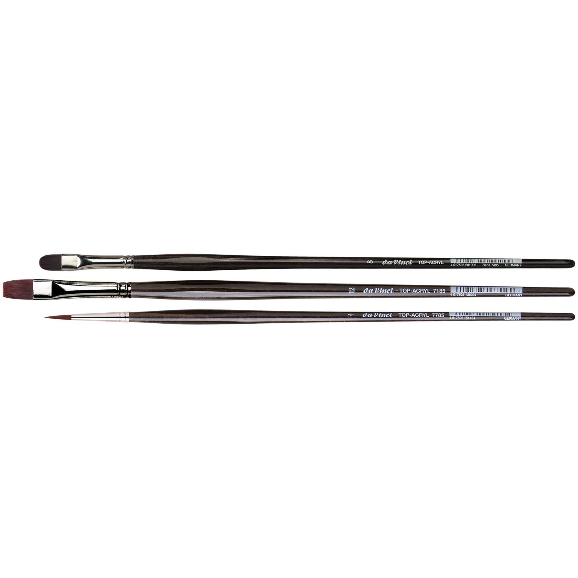 da Vinci TOP ACRYL 3 Piece Brush Set